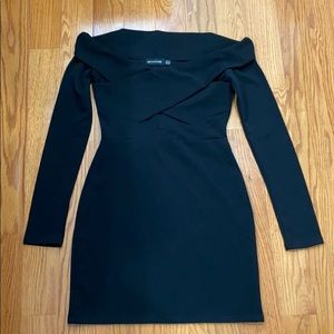 Woman’s pretty little thing off shoulder dress